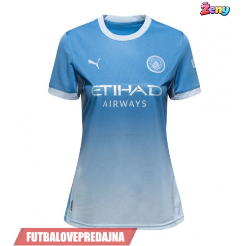 Lacne Ženy Futbalové dres Manchester City Antoine Semenyo #42 2026-27 Krátky Rukáv - Domáci